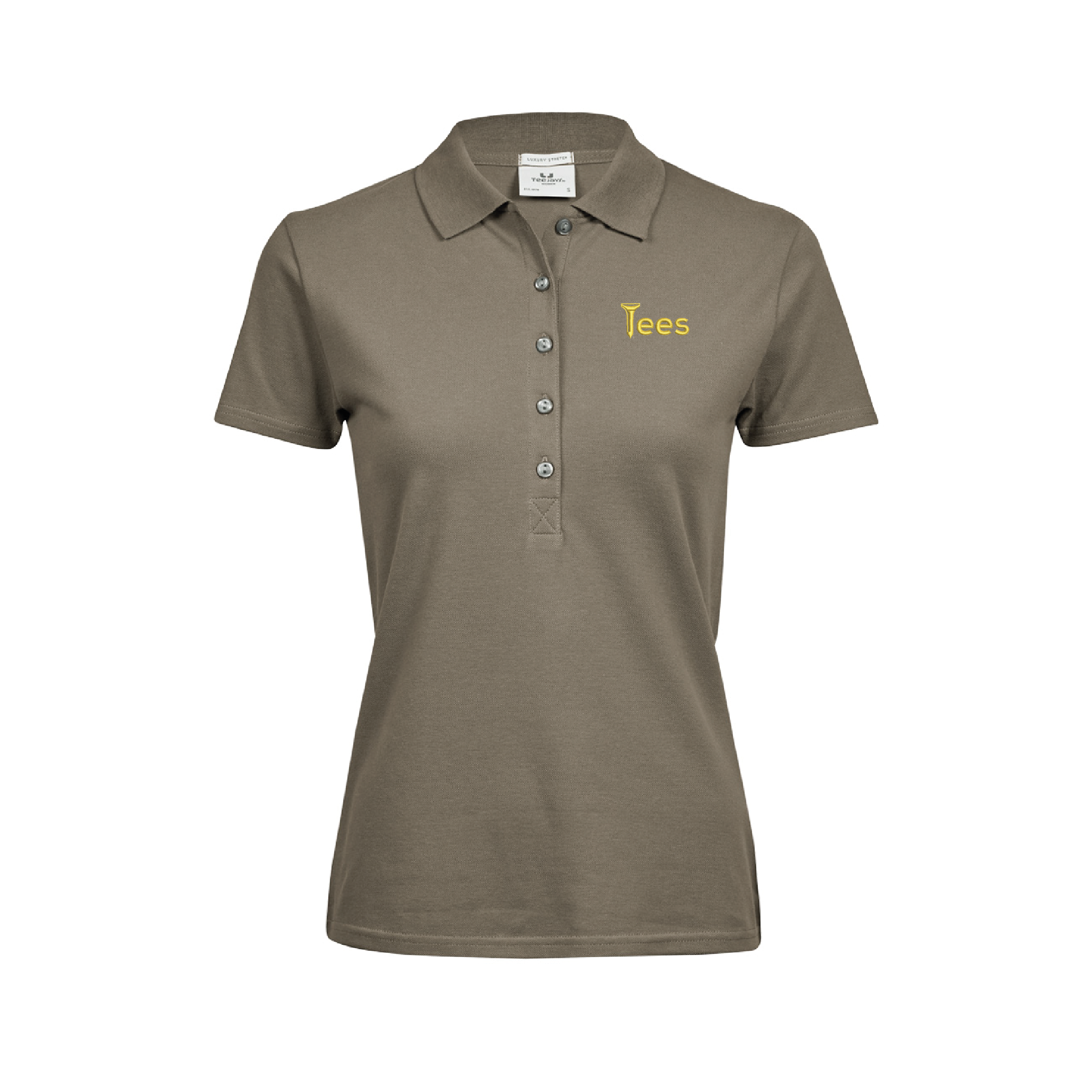 Tees Women's Luxury Polo in Clay — front