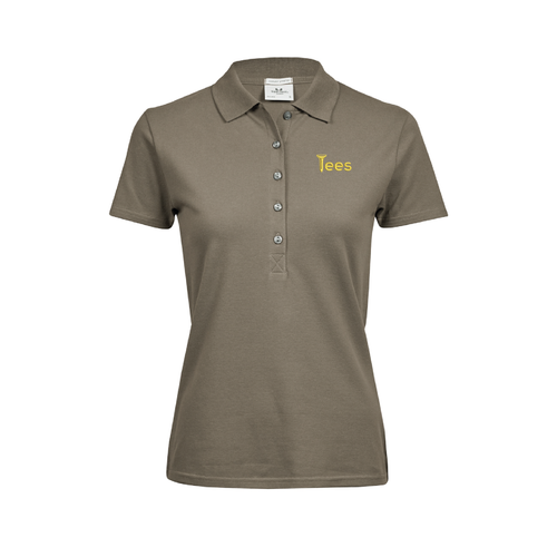 Tees Women's Luxury Polo in Clay — front