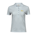 Tees Women's Luxury Polo in Ice Blue — front